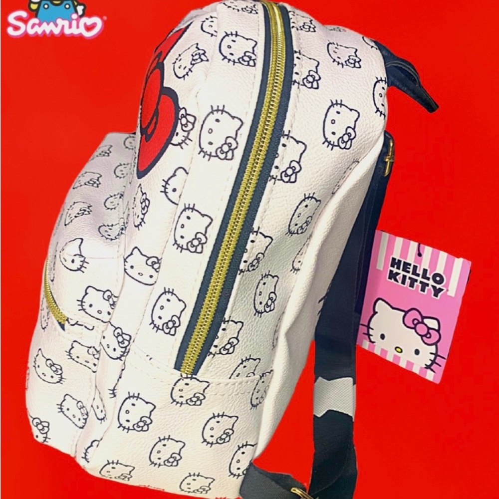 Mini Leather Hello Kitty Backpack - Picture 3 of 6